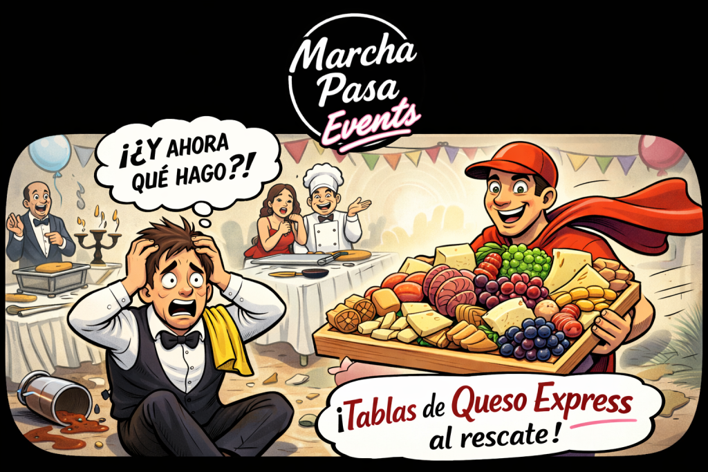 Tabla de quesos gourmet para catering de urgencia en Madrid